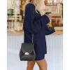 imageBTFBM 2025 Womens Sweaters Casual Crewneck Long Sleeve Oversized Sweater Dress Fall Winter Loose Slouchy Soft PulloverSolid Navy