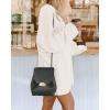 imageBTFBM 2025 Womens Sweaters Casual Crewneck Long Sleeve Oversized Sweater Dress Fall Winter Loose Slouchy Soft PulloverSolid White