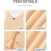 imageBTFBM Women Fall Knit Sweater Dress Set Bodycon Slit Midi Dresses Button Down Long Sleeve Cropped Cardigan 2 Piece SetsBeige