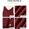 imageBTFBM Women Fall Knit Sweater Dress Set Bodycon Slit Midi Dresses Button Down Long Sleeve Cropped Cardigan 2 Piece SetsWine Red