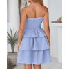 imageBTFBM 2025 Womens Summer Smocked Tube Dress Off Shoulder Strapless Casual Sundress Tiered Mini Beach Vacation DressesBlue