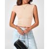imageBTFBM Women Off The Shoulder Top 2025 Summer Sleeveless Ruched Ribbed Shirt Asymmetrical Slim Fit Y2K Going Out TopsSolid Beige