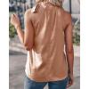 imageBTFBM Women Sleeveless Tie Mock Neck Summer Tops Loose Casual Side Bow Satin Halter Tank Top Blouse ShirtsChampagne
