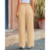 imageBTFBM Women Striped Dress Pants 2025 Spring Business Casual Outfits Wide Leg Long Palazzo Pants Work Office TrousersBeige