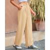 imageBTFBM Women Striped Dress Pants 2025 Spring Business Casual Outfits Wide Leg Long Palazzo Pants Work Office TrousersBeige