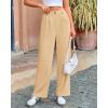 imageBTFBM Women Striped Dress Pants 2025 Spring Business Casual Outfits Wide Leg Long Palazzo Pants Work Office TrousersBeige
