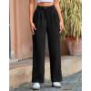 imageBTFBM Women Striped Dress Pants 2025 Spring Business Casual Outfits Wide Leg Long Palazzo Pants Work Office TrousersBlack