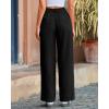 imageBTFBM Women Striped Dress Pants 2025 Spring Business Casual Outfits Wide Leg Long Palazzo Pants Work Office TrousersBlack