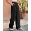 imageBTFBM Women Striped Dress Pants 2025 Spring Business Casual Outfits Wide Leg Long Palazzo Pants Work Office TrousersBlack
