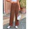 imageBTFBM Women Striped Dress Pants 2025 Spring Business Casual Outfits Wide Leg Long Palazzo Pants Work Office TrousersBrown