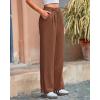 imageBTFBM Women Striped Dress Pants 2025 Spring Business Casual Outfits Wide Leg Long Palazzo Pants Work Office TrousersBrown