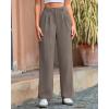 imageBTFBM Women Striped Dress Pants 2025 Spring Business Casual Outfits Wide Leg Long Palazzo Pants Work Office TrousersGrey