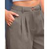 imageBTFBM Women Striped Dress Pants 2025 Spring Business Casual Outfits Wide Leg Long Palazzo Pants Work Office TrousersGrey