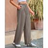 imageBTFBM Women Striped Dress Pants 2025 Spring Business Casual Outfits Wide Leg Long Palazzo Pants Work Office TrousersGrey