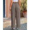 imageBTFBM Women Striped Dress Pants 2025 Spring Business Casual Outfits Wide Leg Long Palazzo Pants Work Office TrousersGrey