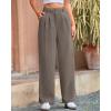 imageBTFBM Women Striped Dress Pants 2025 Spring Business Casual Outfits Wide Leg Long Palazzo Pants Work Office TrousersGrey