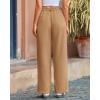 imageBTFBM Women Striped Dress Pants 2025 Spring Business Casual Outfits Wide Leg Long Palazzo Pants Work Office TrousersKhaki