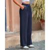 imageBTFBM Women Striped Dress Pants 2025 Spring Business Casual Outfits Wide Leg Long Palazzo Pants Work Office TrousersNavy