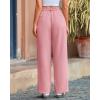 imageBTFBM Women Striped Dress Pants 2025 Spring Business Casual Outfits Wide Leg Long Palazzo Pants Work Office TrousersPink