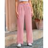 imageBTFBM Women Striped Dress Pants 2025 Spring Business Casual Outfits Wide Leg Long Palazzo Pants Work Office TrousersPink