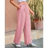 imageBTFBM Women Striped Dress Pants 2025 Spring Business Casual Outfits Wide Leg Long Palazzo Pants Work Office TrousersPink