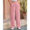 imageBTFBM Women Striped Dress Pants 2025 Spring Business Casual Outfits Wide Leg Long Palazzo Pants Work Office TrousersPink