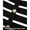imageBTFBM Womens Cardigans Sweater 2024 Fall Striped Long Sleeve Button Down Crop Open Front Knit Outerwear Deco PocketsStriped Black White