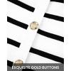 imageBTFBM Womens Cardigans Sweater 2024 Fall Striped Long Sleeve Button Down Crop Open Front Knit Outerwear Deco PocketsStriped White Black