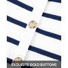 imageBTFBM Womens Cardigans Sweater 2024 Fall Striped Long Sleeve Button Down Crop Open Front Knit Outerwear Deco PocketsStriped White Blue
