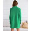 imageBTFBM Womens Casual Knit Long Pullover Sweaters Tops Mock Neck Long Sleeve Oversized Fall Winter Sweater Dresses 2024Solid Green