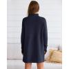 imageBTFBM Womens Casual Knit Long Pullover Sweaters Tops Mock Neck Long Sleeve Oversized Fall Winter Sweater Dresses 2024Solid Royal Blue