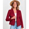 imageBTFBM Womens Faux Suede Jackets Dressy Spring Summer Clothes 2025 Lapel Long Sleeve Open Front Cropped Outerwear CoatsSolid Red