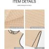 imageBTFBM Womens Knit Bodycon Midi Dress Casual Sleeveless See Through Cover Up Dresses Crew Neck Slit Tank Summer DressesLight Khaki