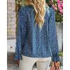 imageBTFBM Womens Long Sleeve Blouses Casual Boho Tops Frill Trim Mock Neck Floral Print 2024 Summer Fall Shirts Blouse TopFloral Blue