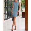 imageBTFBM Womens Short Bodycon Dress Summer 2025 Crewneck Sleeveless Knit Trendy Tight Fitted Wedding Going Out DressesLight Grey Blue