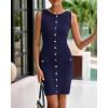 imageBTFBM Womens Short Bodycon Dress Summer 2025 Crewneck Sleeveless Knit Trendy Tight Fitted Wedding Going Out DressesNavy