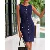imageBTFBM Womens Short Bodycon Dress Summer 2025 Crewneck Sleeveless Knit Trendy Tight Fitted Wedding Going Out DressesNavy