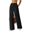 imageBTFBM Women Striped Dress Pants 2025 Spring Business Casual Outfits Wide Leg Long Palazzo Pants Work Office TrousersBlack