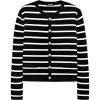 Striped Black White