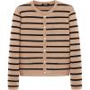 imageBTFBM Womens Cardigans Sweater 2024 Fall Striped Long Sleeve Button Down Crop Open Front Knit Outerwear Deco PocketsStriped Camel Black