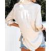 imageBTFBM Button Down Satin Blouses for Women Dressy Casual Lapel V Neck Long Sleeve Shirts Loose Business Work Tops 2024Leopard Apricot