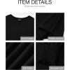 imageBTFBM Long Sleeve Shirts for Women Dressy Casual Loose V Neck Smocked Puff Sleeve Tops Blouses Fall Clothes 2024Black