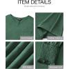 imageBTFBM Long Sleeve Shirts for Women Dressy Casual Loose V Neck Smocked Puff Sleeve Tops Blouses Fall Clothes 2024Dark Green
