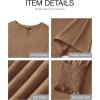 imageBTFBM Long Sleeve Shirts for Women Dressy Casual Loose V Neck Smocked Puff Sleeve Tops Blouses Fall Clothes 2024Khaki