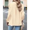 imageBTFBM Long Sleeve Swiss Dot Blouses for Women Dressy Casual Spring Fall Crewneck Boho Western Shirts Business Work TopsSolid Beige