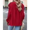 imageBTFBM Long Sleeve Swiss Dot Blouses for Women Dressy Casual Spring Fall Crewneck Boho Western Shirts Business Work TopsSolid Red