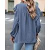 imageBTFBM Long Sleeve Swiss Dot Blouses for Women Dressy Casual Spring Fall Crewneck Boho Western Shirts Business Work TopsSwiss Dot Blue
