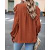 imageBTFBM Long Sleeve Swiss Dot Blouses for Women Dressy Casual Spring Fall Crewneck Boho Western Shirts Business Work TopsSwiss Dot Brick Red
