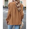 imageBTFBM Long Sleeve Swiss Dot Blouses for Women Dressy Casual Spring Fall Crewneck Boho Western Shirts Business Work TopsSwiss Dot Brown