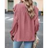 imageBTFBM Long Sleeve Swiss Dot Blouses for Women Dressy Casual Spring Fall Crewneck Boho Western Shirts Business Work TopsSwiss Dot Pink
